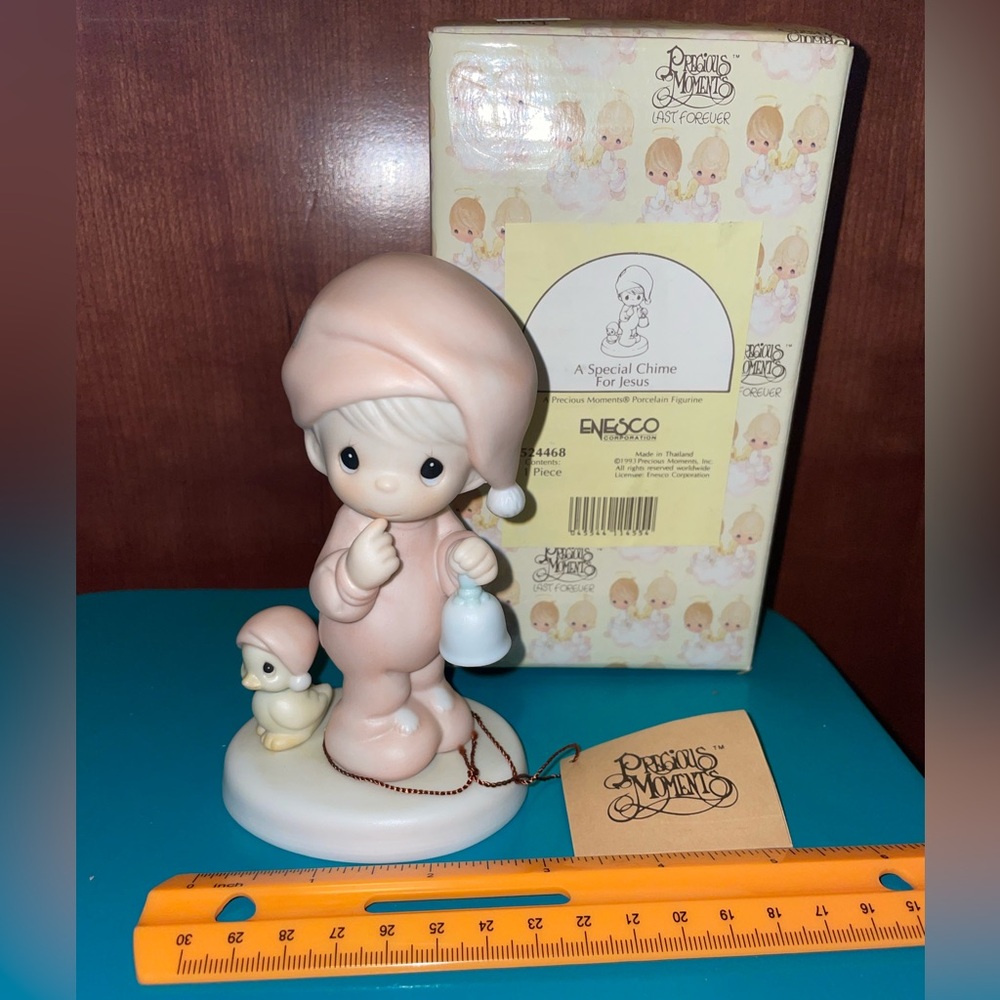 Precious Moments Pink Pajama Figurine with Duck